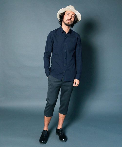 Magine（マージン）の「【Magine】CTN CHAMBRAY STANDARD SHIRTS L/S:コットン　シャンブレー スタンダードシャツ（シャツ/ブラウス・メンズ・ホワイト/ブラック/ネイビー/テラコッタ・44/46）」の10枚目の写真