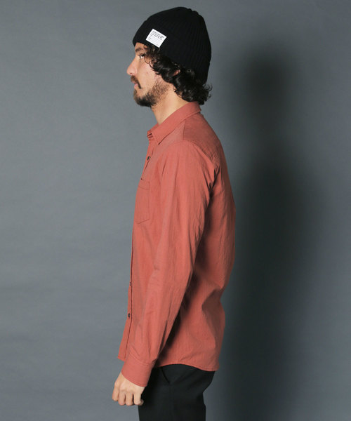 Magine（マージン）の「【Magine】CTN CHAMBRAY STANDARD SHIRTS L/S:コットン　シャンブレー スタンダードシャツ（シャツ/ブラウス・メンズ・ホワイト/ブラック/ネイビー/テラコッタ・44/46）」の11枚目の写真