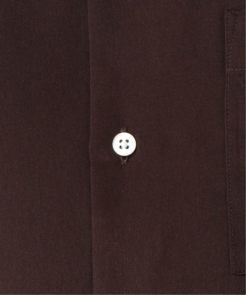 417 EDIFICE（フォーワンセブンエディフィス）の「ソフトファイユ バンドカラー ショートスリーブシャツ（シャツ/ブラウス・メンズ・チャコールグレー/ブラウン/キャメル・SMALL/MEDIUM/LARGE）」の7枚目の写真