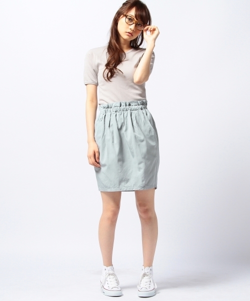 Another Edition(アナザーエディション)の「AE グログラン ギャザー SK ◆(スカート・レディース・オフホワイト/グレー/ケリー・フリー)」の9枚目の写真