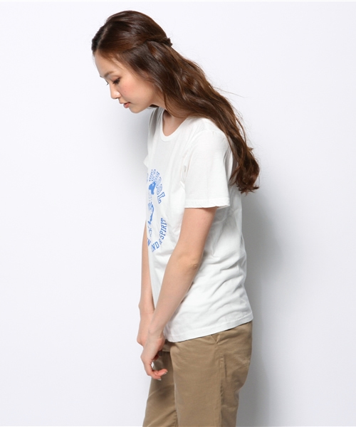 BEAMS BOY（ビームスボーイ）の「○BEAMS BOY / カレッジ プリントTシャツ **（Tシャツ/カットソー・レディース・ホワイト/クリーム・ONE SIZE）」の4枚目の写真