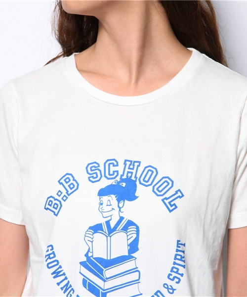 BEAMS BOY（ビームスボーイ）の「○BEAMS BOY / カレッジ プリントTシャツ **（Tシャツ/カットソー・レディース・ホワイト/クリーム・ONE SIZE）」の6枚目の写真