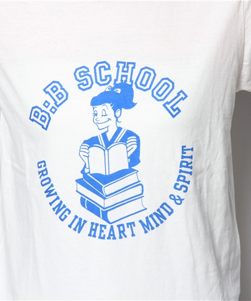 BEAMS BOY（ビームスボーイ）の「○BEAMS BOY / カレッジ プリントTシャツ **（Tシャツ/カットソー・レディース・ホワイト/クリーム・ONE SIZE）」の8枚目の写真