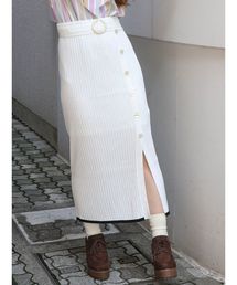 dazzlin | サッシュベルトニットロングスカート(スカート)