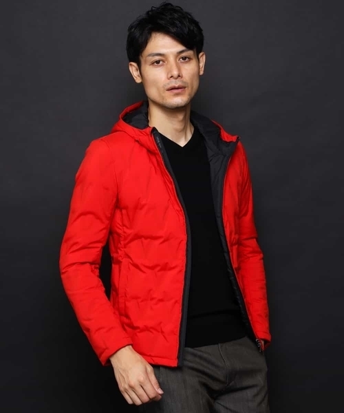 MICHEL KLEIN HOMME (ミッシェルクランオム)の「ダウン(ハーリキンクリンプ)(ダウンジャケット/コート・メンズ・ネイビー/レッド/イエロー・46/48/51)」の5枚目の写真