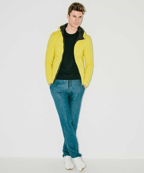 MICHEL KLEIN HOMME (ミッシェルクランオム)の「ダウン(ハーリキンクリンプ)(ダウンジャケット/コート・メンズ・ネイビー/レッド/イエロー・46/48/51)」の22枚目の写真