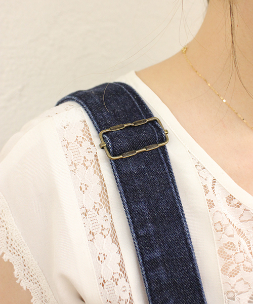 mystic（ミスティック）の「デニムサロペット（サロペット/オーバーオール・レディース・ネイビー/ブルー・FREE/ﾌﾘ-）」の4枚目の写真