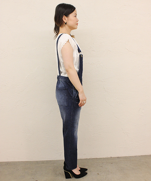 mystic（ミスティック）の「デニムサロペット（サロペット/オーバーオール・レディース・ネイビー/ブルー・FREE/ﾌﾘ-）」の6枚目の写真