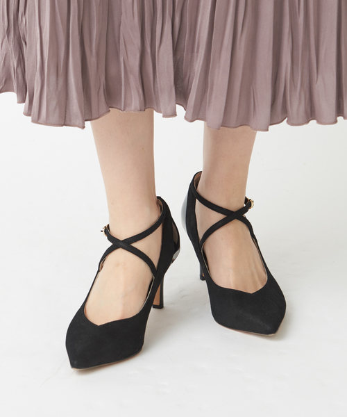 PICHE ABAHOUSE（ピシェ アバハウス）の「【最高パンプス】美脚×快適 クロスストラップ パンプス（パンプス・レディース・ブラック/シルバー/ピンクゴールド・40/38/39/35/36/37/34）」の16枚目の写真
