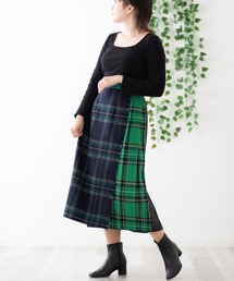 別注 O'Neil of Dublin パッチワーク キルトスカート ロング 83cm
