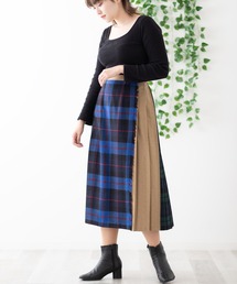別注 O'Neil of Dublin パッチワーク キルトスカート ロング 83cm