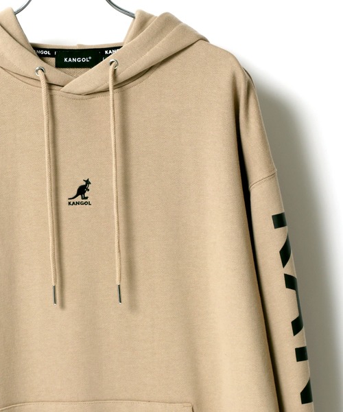 KANGOL（カンゴール）の「KANGOL/カンゴール ビッグシルエット ロゴ刺繍 袖プリント バックプリント スウェット パーカー/フーディー（パーカー・メンズ・ホワイト/ブラック/ベージュ/パープル/ホワイト系その他/ブラック系その他/ベージュ系その他/パープル系その他/ホワイト系その他2/ブラック系その他2/ベージュ系その他2/パープル系その他2/ブラック系その他3/ホワイト系その他3・M/L/XL）」の11枚目の写真