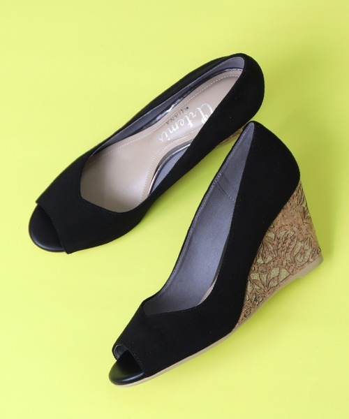 artemis by DIANA(アルテミスバイダイアナ)の「オープントゥウェッジパンプス(パンプス・レディース・グレー/ブラック/オレンジ・23.0cm/23.5cm/25.0cm/22.5cm/24.0cm/24.5cm/22.0cm)」の2枚目の写真