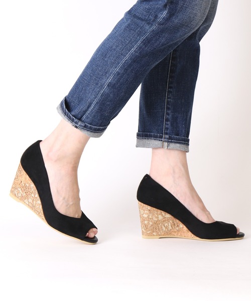 artemis by DIANA(アルテミスバイダイアナ)の「オープントゥウェッジパンプス(パンプス・レディース・グレー/ブラック/オレンジ・23.0cm/23.5cm/25.0cm/22.5cm/24.0cm/24.5cm/22.0cm)」の8枚目の写真