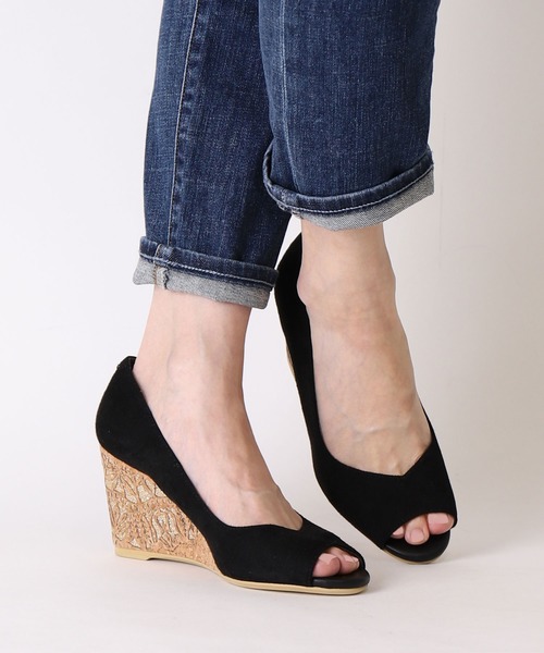 artemis by DIANA(アルテミスバイダイアナ)の「オープントゥウェッジパンプス(パンプス・レディース・グレー/ブラック/オレンジ・23.0cm/23.5cm/25.0cm/22.5cm/24.0cm/24.5cm/22.0cm)」の10枚目の写真