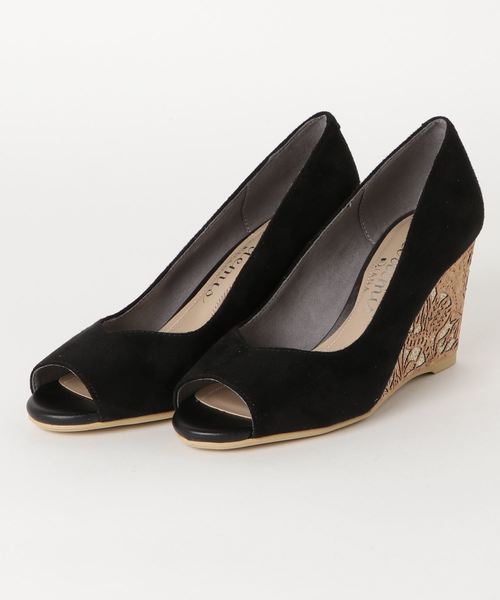 artemis by DIANA(アルテミスバイダイアナ)の「オープントゥウェッジパンプス(パンプス・レディース・グレー/ブラック/オレンジ・23.0cm/23.5cm/25.0cm/22.5cm/24.0cm/24.5cm/22.0cm)」の4枚目の写真