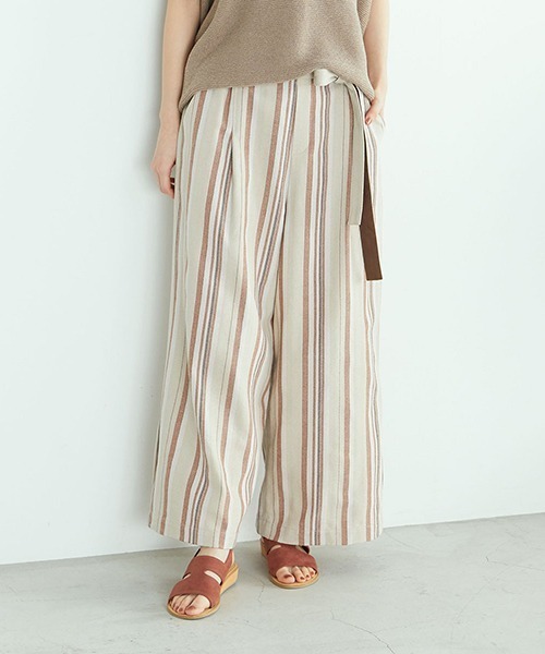 ONIGIRI（オニギリ）の「サイドスリット ワイドパンツ（その他パンツ・レディース・カーキ/オレンジ・SMALL/MEDIUM/LARGE）」の19枚目の写真