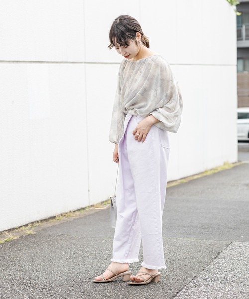 mystic(ミスティック)の「ネックギャザーシフォンブラウス(シャツ/ブラウス・レディース・ベージュ/グレー/グリーン・FREE)」の11枚目の写真