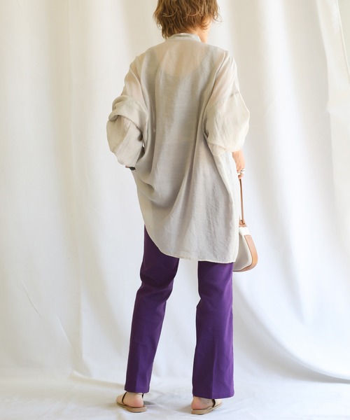 select MOCA(セレクトモカ)の「【PREMIUM PANTS】ストレッチフレアパンツ(その他パンツ・レディース・パープル/グリーン/アイボリー/レンガ・SMALL/MEDIUM)」の8枚目の写真
