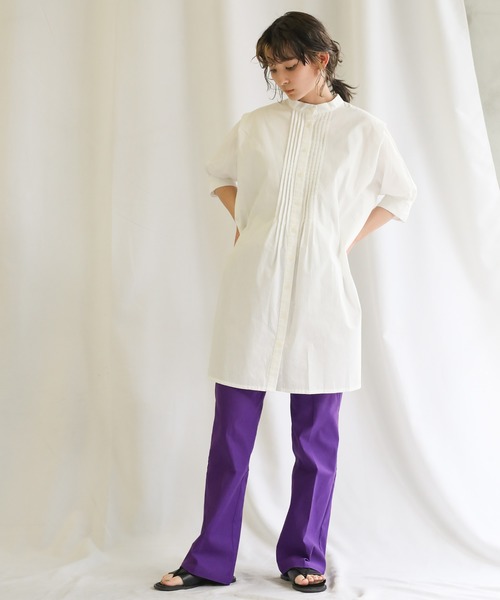 select MOCA(セレクトモカ)の「【PREMIUM PANTS】ストレッチフレアパンツ(その他パンツ・レディース・パープル/グリーン/アイボリー/レンガ・SMALL/MEDIUM)」の10枚目の写真
