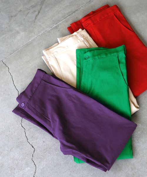 select MOCA(セレクトモカ)の「【PREMIUM PANTS】ストレッチフレアパンツ(その他パンツ・レディース・パープル/グリーン/アイボリー/レンガ・SMALL/MEDIUM)」の13枚目の写真
