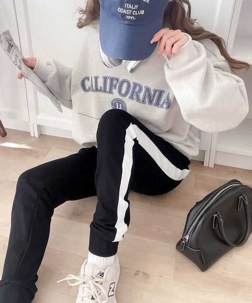 classicalelf(クラシカルエルフ)の「スポーティカジュアルを楽しむ。サイドライン入りスウェットパンツ(スウェットパンツ・レディース・ホワイト/ブラック/グレー・LARGE/MEDIUM/X-LARGE/SMALL)」の18枚目の写真