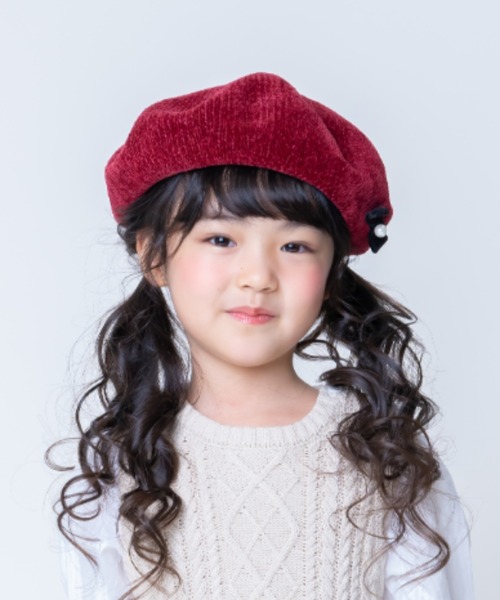 la poche biscuit（ラポシェビスキュイ）の「サーモベレー帽（ハンチング/ベレー帽・キッズ・ベージュ/グレー/ワイン・50/52/54/56）」の3枚目の写真