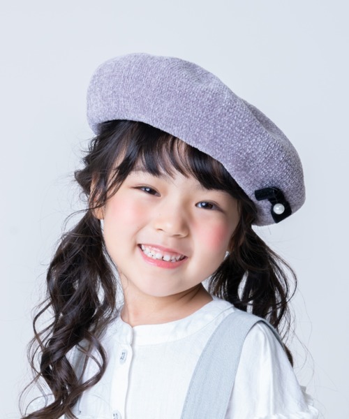 la poche biscuit（ラポシェビスキュイ）の「サーモベレー帽（ハンチング/ベレー帽・キッズ・ベージュ/グレー/ワイン・50/52/54/56）」の5枚目の写真