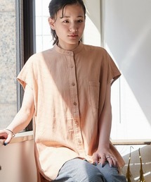 ＬＩＮＥＮブレンドバンドカラーシャツ