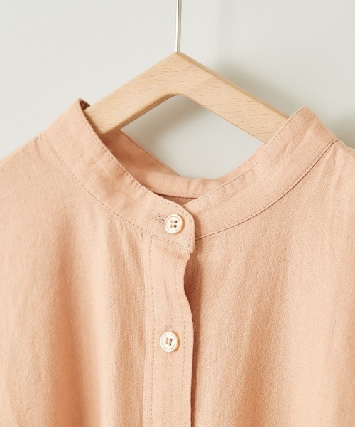 cepo（セポ）の「ＬＩＮＥＮブレンドバンドカラーシャツ（シャツ/ブラウス・レディース・オフホワイト/オレンジ/ネイビー/ブラウン・M）」の11枚目の写真