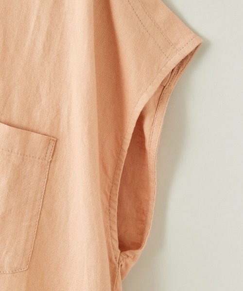 cepo（セポ）の「ＬＩＮＥＮブレンドバンドカラーシャツ（シャツ/ブラウス・レディース・オフホワイト/オレンジ/ネイビー/ブラウン・M）」の12枚目の写真