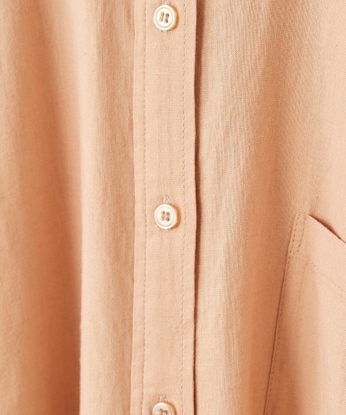 cepo（セポ）の「ＬＩＮＥＮブレンドバンドカラーシャツ（シャツ/ブラウス・レディース・オフホワイト/オレンジ/ネイビー/ブラウン・M）」の14枚目の写真