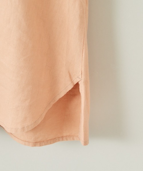 cepo（セポ）の「ＬＩＮＥＮブレンドバンドカラーシャツ（シャツ/ブラウス・レディース・オフホワイト/オレンジ/ネイビー/ブラウン・M）」の15枚目の写真