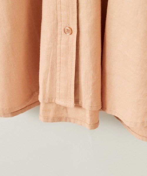 cepo（セポ）の「ＬＩＮＥＮブレンドバンドカラーシャツ（シャツ/ブラウス・レディース・オフホワイト/オレンジ/ネイビー/ブラウン・M）」の16枚目の写真