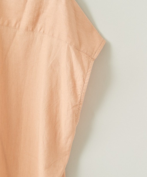 cepo（セポ）の「ＬＩＮＥＮブレンドバンドカラーシャツ（シャツ/ブラウス・レディース・オフホワイト/オレンジ/ネイビー/ブラウン・M）」の20枚目の写真