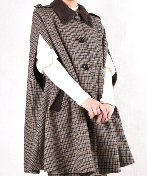 MILK ミルク 探偵風 ケープ マント コート パンツ チェック柄