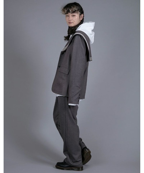 Candy Stripper（キャンディストリッパー）の「W BELT TUCK パンツ（その他パンツ・レディース・ブラック/グレー/イエロー・1/2）」の8枚目の写真