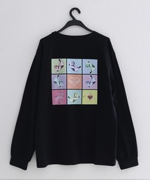 HOOK | 【HOOK -original-】【2020新作】数量限定！ユニセックス・ストリート/激カワ　オリジナルプリント 長袖tシャツ  オーバーサイズ 猫柄(Tシャツ/カットソー)