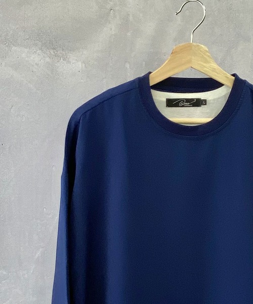 Beno（ビーノ）の「ソフト ジョーゼット / リラクシング レイヤード ビッグシルエット ロンT（Tシャツ/カットソー・メンズ・ブラック/ライトグレー/ネイビー/ダークグリーン/ブルー・M/L）」の13枚目の写真