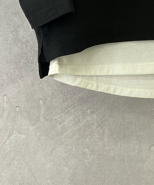 Beno（ビーノ）の「ソフト ジョーゼット / リラクシング レイヤード ビッグシルエット ロンT（Tシャツ/カットソー・メンズ・ブラック/ライトグレー/ネイビー/ダークグリーン/ブルー・M/L）」の16枚目の写真