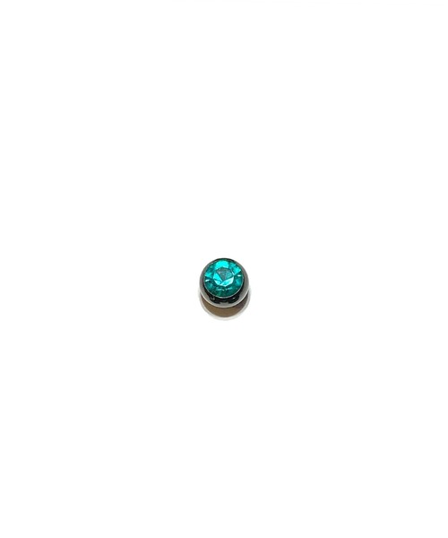 MORPH(モルフ)の「MORPH モルフ スワロフスキーボディピアスキャッチ 14ゲージ 6mm BLACK(ピアス(片耳用)・メンズ・スカイブルー/ブラック/レッド/ブルー/ライトグリーン/エメラルド/クリア/レインボー/ラベンダー/バイオレット/ローズ/ライトピンク・6)」の4枚目の写真