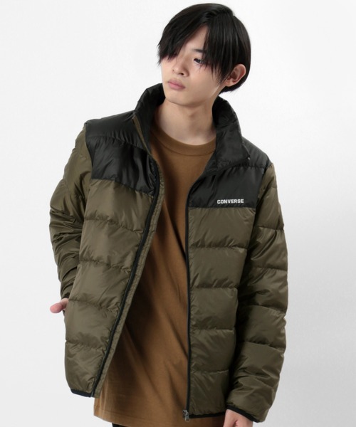 CONVERSE（コンバース）の「【CONVERSE/コンバース】ハイブリットダウンジャケット（ダウンジャケット/コート・メンズ・カーキ/ベージュ/ブラック/ネイビー・XL/L/M）」の9枚目の写真