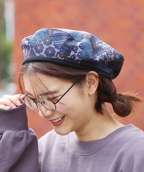 チチカカ(チチカカ)の「リバーシブルスウェットベレー帽(ハンチング/ベレー帽・レディース・ブラック/グレー/ピンク・FREE)」の10枚目の写真