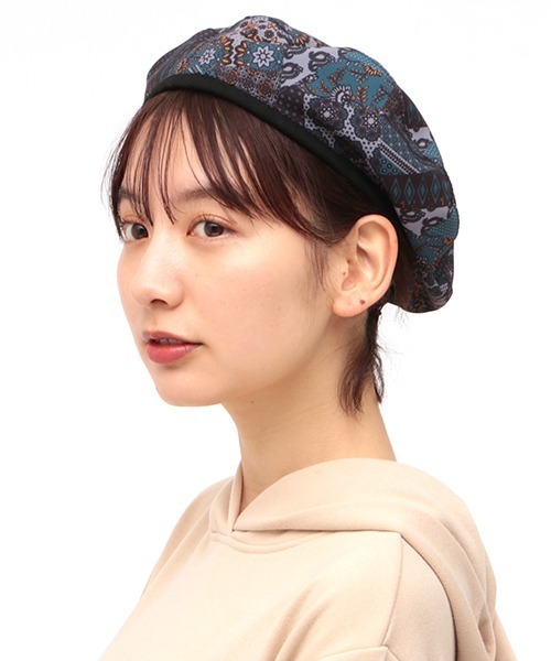 チチカカ(チチカカ)の「リバーシブルスウェットベレー帽(ハンチング/ベレー帽・レディース・ブラック/グレー/ピンク・FREE)」の13枚目の写真