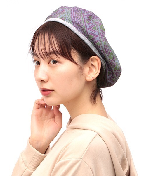 チチカカ(チチカカ)の「リバーシブルスウェットベレー帽(ハンチング/ベレー帽・レディース・ブラック/グレー/ピンク・FREE)」の11枚目の写真