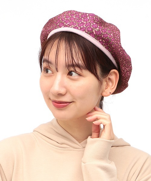 チチカカ(チチカカ)の「リバーシブルスウェットベレー帽(ハンチング/ベレー帽・レディース・ブラック/グレー/ピンク・FREE)」の8枚目の写真