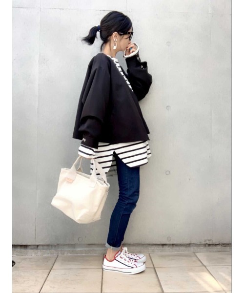 DEVICE（デバイス）の「Rename キャンバス レザー タグ 保冷 ミニトートバッグ（トートバッグ・レディース・ブラック/ナチュラル/ブラック系その他/アイボリー系・FREE）」の12枚目の写真