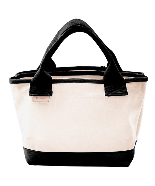 DEVICE（デバイス）の「Rename キャンバス レザー タグ 保冷 ミニトートバッグ（トートバッグ・レディース・ブラック/ナチュラル/ブラック系その他/アイボリー系・FREE）」の18枚目の写真