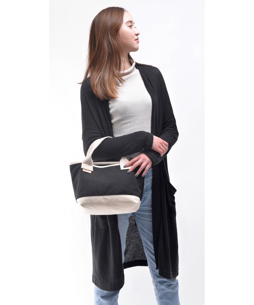 DEVICE（デバイス）の「Rename キャンバス レザー タグ 保冷 ミニトートバッグ（トートバッグ・レディース・ブラック/ナチュラル/ブラック系その他/アイボリー系・FREE）」の19枚目の写真