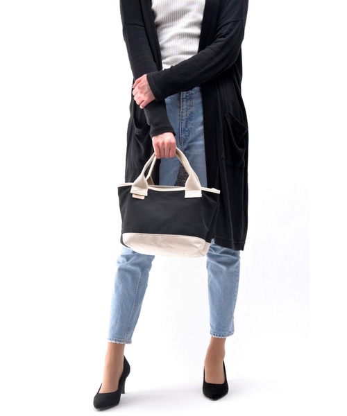 DEVICE（デバイス）の「Rename キャンバス レザー タグ 保冷 ミニトートバッグ（トートバッグ・レディース・ブラック/ナチュラル/ブラック系その他/アイボリー系・FREE）」の20枚目の写真